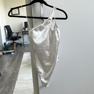 White Satin Bodysuit